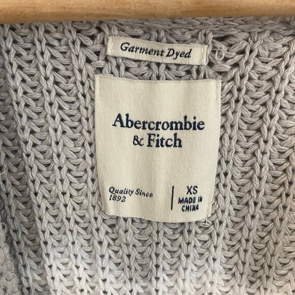 Abercrombie and Fitch 100% Cotton Cardigan Womens Size XS Grey Gray Tie Dye - Picture 3 of 4